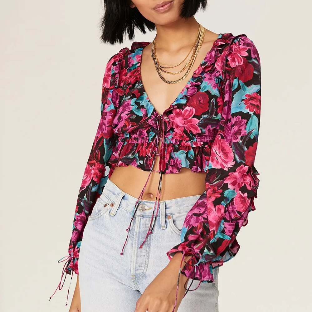 BNWT For Love and Lemons Scarlett Crop Top Sz M